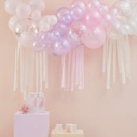 Ballonboog Set Pastel Parel & Ivoor Met Slingers - thumbnail