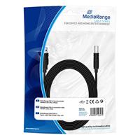 MediaRange MRCS102 USB-kabel, A/B 5 m, versie 2.0, zwart - thumbnail