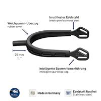 Ultra fit x-grip rvs 25mm zwart zwart - thumbnail