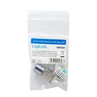 LogiLink MP0080-CAT MP0080 veldconfectioneerbare RJ45-stekker CAT 8.1-EconLine, grijs, roestvrij staal - thumbnail