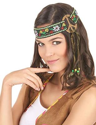 Hoofdband Flower Power Met Peace Teken