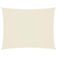 VidaXL Zonnescherm rechthoekig 4x6 m oxford stof crèmekleurig - thumbnail