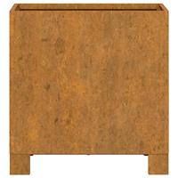 VidaXL Plantenbak met poten roestig 32x30x33 cm cortenstaal - thumbnail