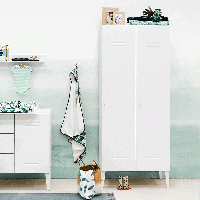 Bopita Locker 2-deurskast - Wit - thumbnail