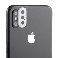 Achterzijde camera lens bescherming ring cover met tray Uitwerpgereedschap naald voor iPhone XS Max (wit) - thumbnail