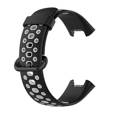 By Qubix - Tweekleurige sportband - Zwart met grijs - Compatible met Xiaomi Redmi Watch 2 (Lite) - Compatible Xiaomi bandje