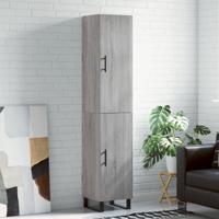 Hoge kast 34,5x34x180 cm bewerkt hout grijs sonoma eikenkleurig - thumbnail