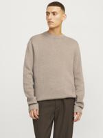Jack & Jones Jprccmilano Stitch Knit Crew Neck Sn Trui 4555937 Greige Melange - thumbnail
