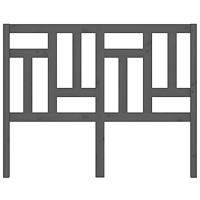 Hoofdbord 205,5x4x100 cm massief grenenhout grijs - thumbnail