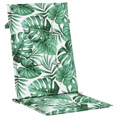 Stoelkussens 6 st hoge rug bladpatroon stof Stoelkussens 6 st hoge rug bladpatroon stof