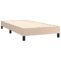 Boxspring met matras kunstleer cappuccinokleurig 90x200 cm - thumbnail