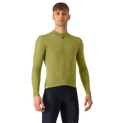 Castelli Espresso thermal jersey lange mouw sage/deep green heren L Castelli Espresso thermal jersey lange mouw sage/deep green heren L
