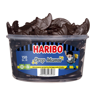 Haribo drop halve manen (150 stuks)