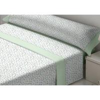 Beddengoedset Tejidos Reina Fides Wit Groen Bed van 180 - thumbnail
