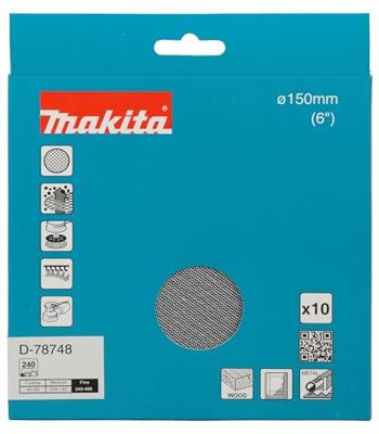 Makita Accessoires Makita schuurgaasschijf 150mm a240 velcro | 10 stuks - d-78748