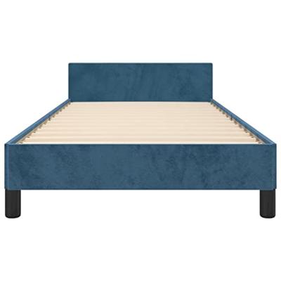 Bedframe zonder matras 90x190 cm fluweel donkerblauw