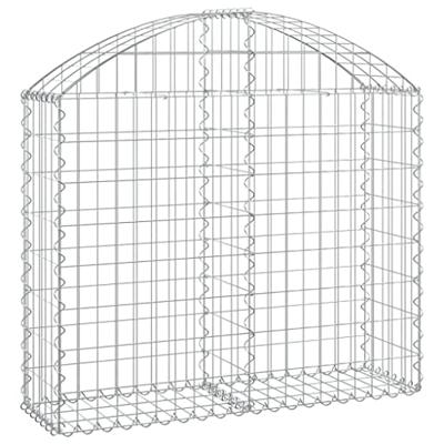 VidaXL Schanskorf gewelfd 100x30x80/100 cm gegalvaniseerd ijzer VidaXL Schanskorf gewelfd 100x30x80/100 cm gegalvaniseerd ijzer