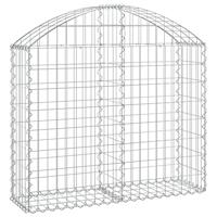 VidaXL Schanskorf gewelfd 100x30x80/100 cm gegalvaniseerd ijzer - thumbnail
