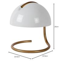 Lucide CATO - Tafellamp - Ø 23,5 cm - 1xE27 - Wit - thumbnail