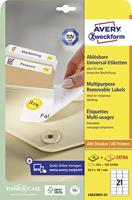 Avery Zweckform L6023REV-25 afneembare etiketten ft 63,5 x 38,1 mm (b x h), 525 etiketten, wit - thumbnail