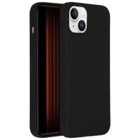 Accezz Liquid Silicone Backcover iPhone 15 Plus Telefoonhoesje Zwart - thumbnail