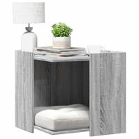 VidaXL Kattenbakkast 53x53x51 cm bewerkt hout grijs sonoma eikenkleur - thumbnail