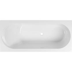 Ben Cenelio Design inbouwbad met ligzijde links 180x80cm glans wit acryl incl. afvoer wit