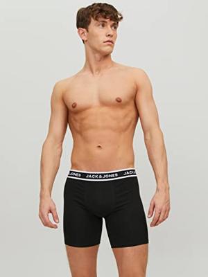Jack & Jones Jacsolid Boxer Briefs 3 Pack Noos Boxershorts Black Black - Black