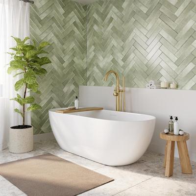 Wiesbaden Trens Vrijstaand Ligbad - 180x80cm - Acryl - Mat Wit - Met Waste