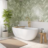 Wiesbaden Trens Vrijstaand Ligbad - 180x80cm - Acryl - Mat Wit - Met Waste - thumbnail