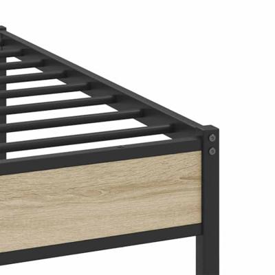 Bedframe zonder matras metaal sonoma eikenkleurig 183x213 cm
