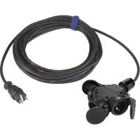 Rubber verlengkabel 5M 3-voudige contactdoos en zware rubberkabel H07RN-F 3 x 1,5mm - thumbnail