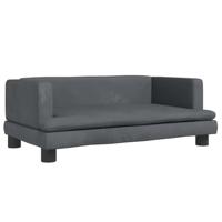 vidaXL Hondenmand 80x45x30 cm fluweel donkergrijs, hondenbank, hondenbed, dierenmand, huisdierenbank, huisdierenmand, dierenbed, huisdierenbed - thumbnail