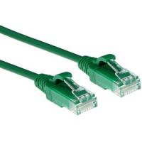 ACT Groene 10 meter LSZH U/UTP CAT6 datacenter slimline patchkabel snagless met RJ45 connectoren - thumbnail