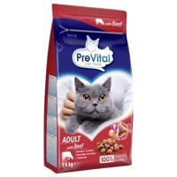 PREVITAL Cat Food Adult met rundvlees - droog kattenvoer - 1,4 kg - thumbnail
