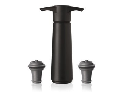 Vacu Vin wine saver zwart met 2 doppen Vacu Vin wine saver zwart met 2 doppen