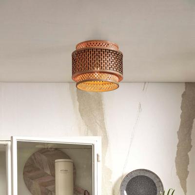 GOOD&MOJO Plafondlamp 'Bhutan' Bamboe, 25cm, kleur Zwart/Naturel GOOD&MOJO Plafondlamp 'Bhutan' Bamboe, 25cm, kleur Zwart/Naturel