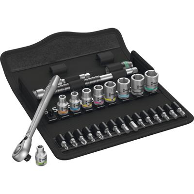 Wera 8100 SA 8 Zyklop Metal-ratelset, omschakelpal, 1/4"-aandrijving, metrisch , 28 -delig - 1 stuk(s) - 05004018001 Wera 8100 SA 8 Zyklop Metal-ratelset, omschakelpal, 1/4"-aandrijving, metrisch , 28 -delig - 1 stuk(s) - 05004018001