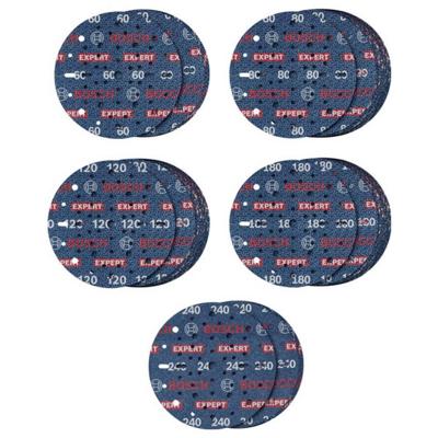 Bosch Accessoires EXPERT 55-delige set Schuurschijf O780 met film onderlaag, 150 mm, 5xG60; 15xG80; 15xG120; 15xG180; 5xG240 - 2608902470