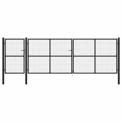 Poort 500x150 cm staal antraciet