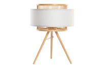 Bureaulamp DKD Home Decor Bruin Polyester Wit Bamboe (36 x 36 x 48 cm) - thumbnail
