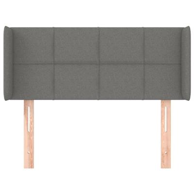 Hoofdbord met randen 103x16x78/88 cm stof donkergrijs