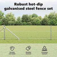 VidaXL Afrasteringspaal zilver 25 x 0,6 m (25 mm gaas) staal - thumbnail