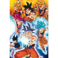 Poster Dragon Ball - Super Gokus transformations 61x91,5cm - thumbnail