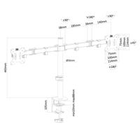 Neomounts FPMA-D550DBLACK 2-voudig Monitor-tafelbeugel 25,4 cm (10) - 81,3 cm (32) Zwenkbaar, Roteerbaar, Kantelbaar Zwart - thumbnail