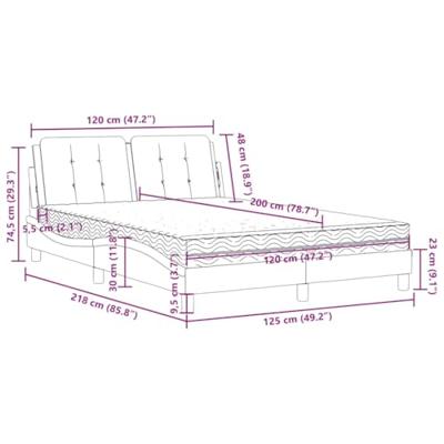 Bed met matras kunstleer zwart 120x200 cm