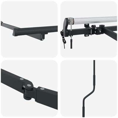 VidaXL Zijde frame antraciet 3 x 2 m metaal