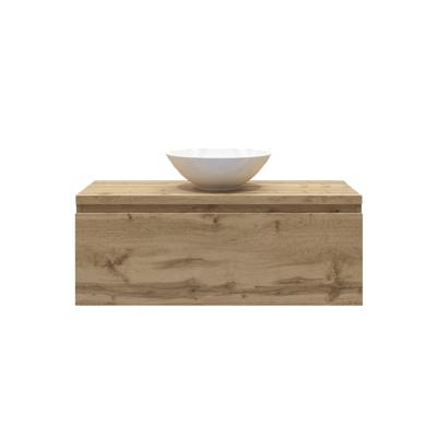 Badkamermeubelset Gliss Eros 120 cm Rustiek Eiken Met 1 Lade Met Waskom