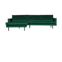 WOOOD Rodeo bank chaise longue links velvet Bosgroen - thumbnail