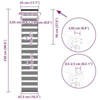 VidaXL Zebra rolgordijn 45x230 cm stofbreedte 40,9 cm polyester bruin - thumbnail